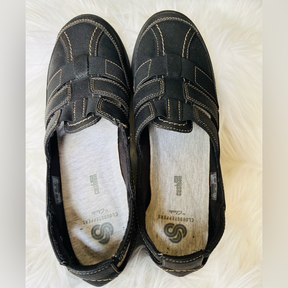 Cloudsteppers By Clarks Sillian Stork Women's Size 8 M Black Slip On Shoes - Picture 3 of 9